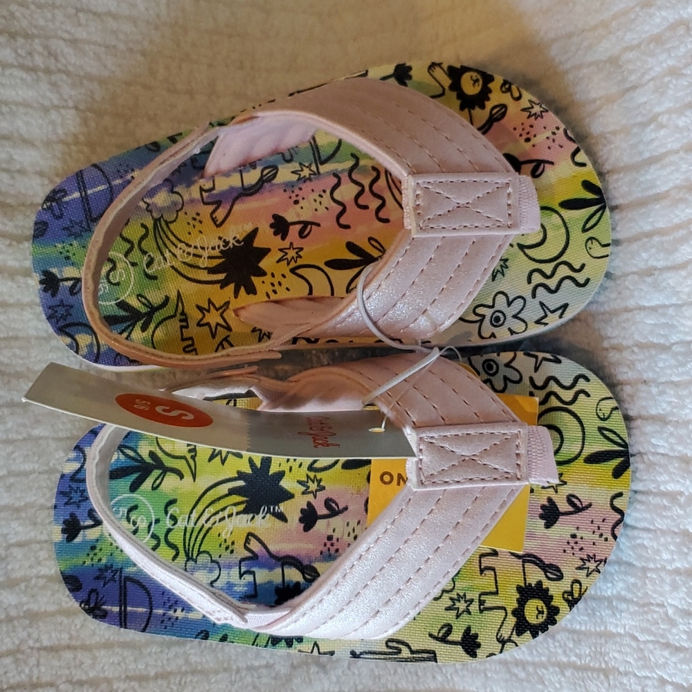 CAT AND JACK SIZE SMALL 5/6 FLIP FLOPS